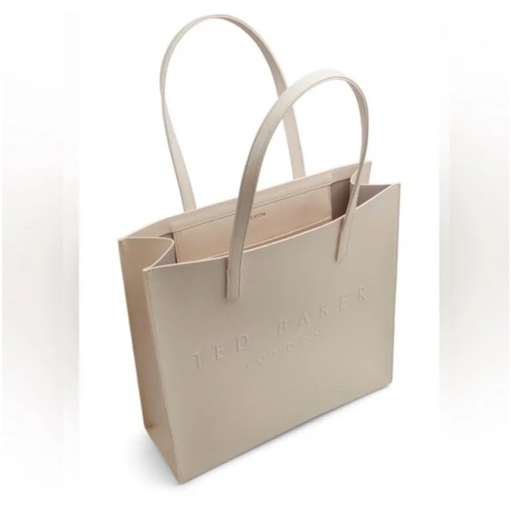 Ted Baker London Cream Faux Leather Icon Tote Bag